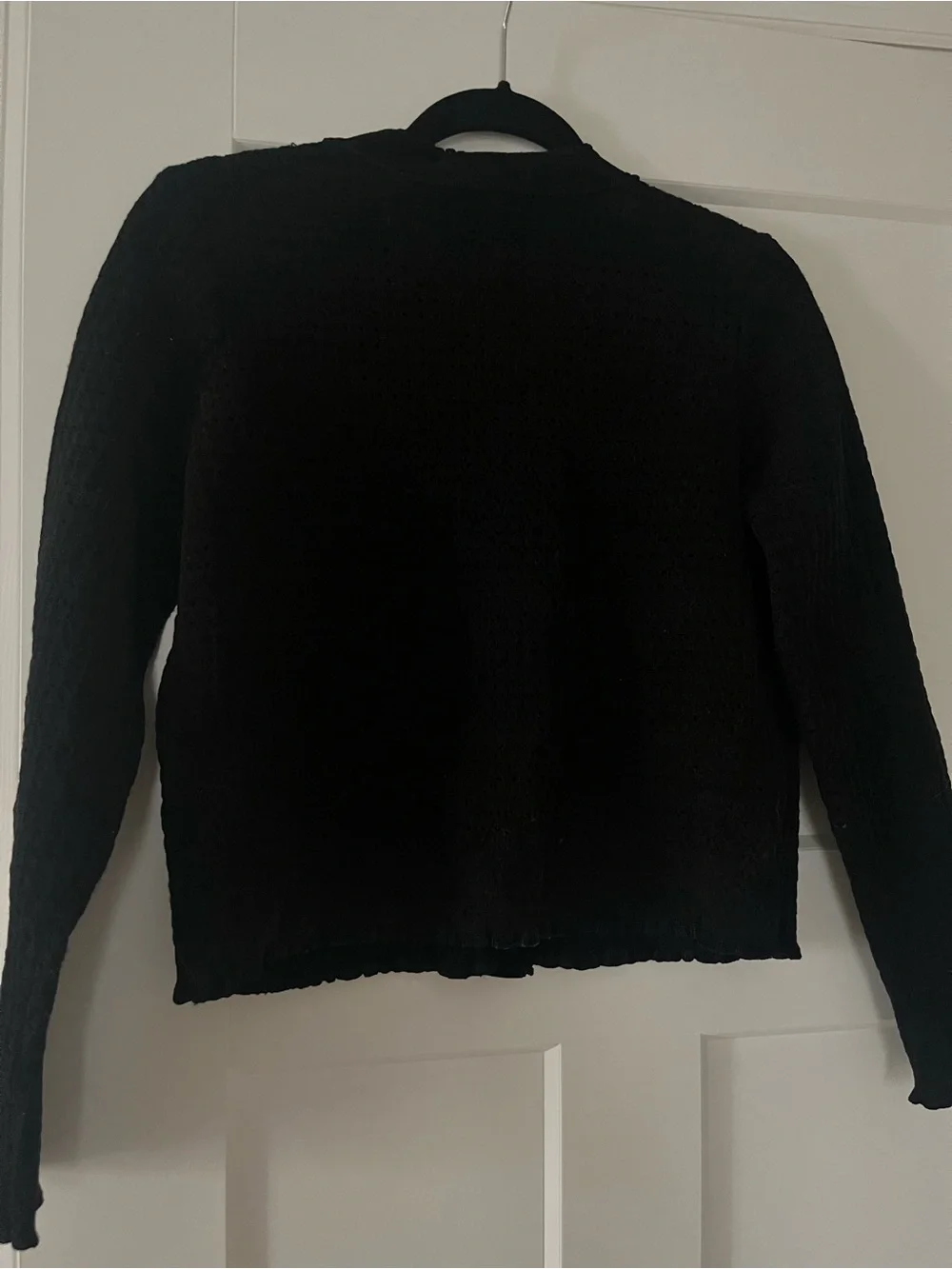 Joie Pointelle Knit Cropped Button Front Cardigan Size XS
